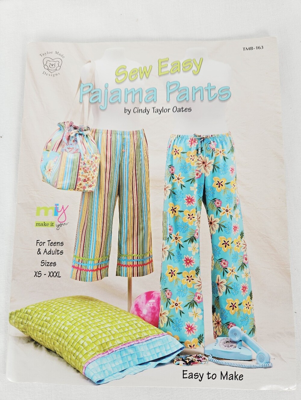 Sew Easy Pajama Pants Cindy Taylor Oates Pattern Book XS-XXL Uncut 2006